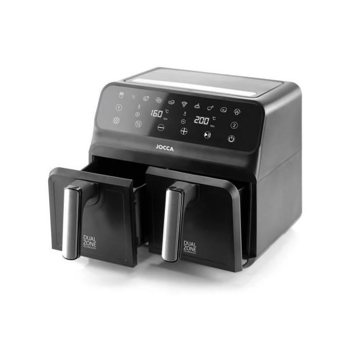 Friteuse Sans Huile Double - JOCCA - 2097 - 4L + 4L - 38,5x39,5x31,5 cm Friteuse Sans Huile Double - JOCCA - 2097 - 4L + 4L - 38,5x39,5x31,5 cm