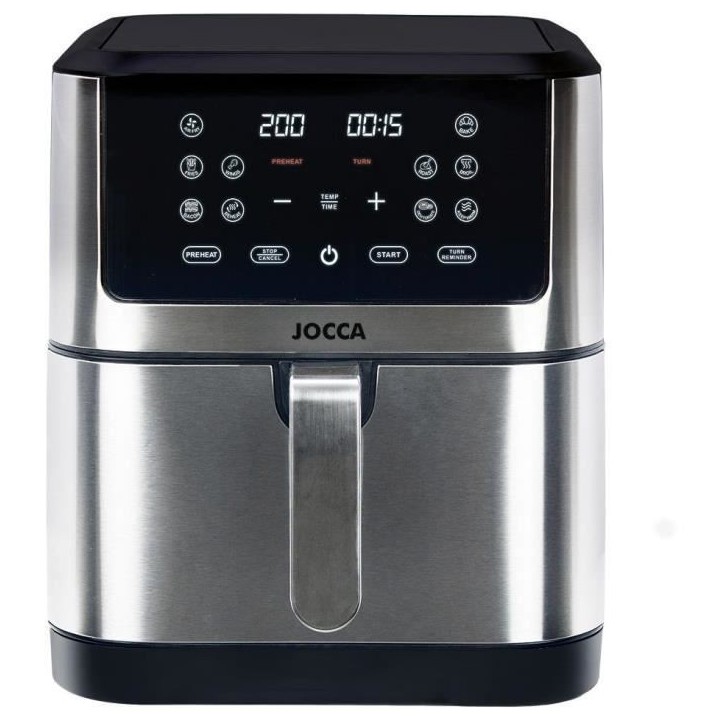 Friteuse sans huile - JOCCA - 2193 - 8L - 1800 W - 30,3 x 38,3 x 35,1 cm - Acier inoxydable Friteuse sans huile - JOCCA - 2193 - 8L - 1800 W - 30,3 x 38,3 x 35,1 cm - Acier inoxydable
