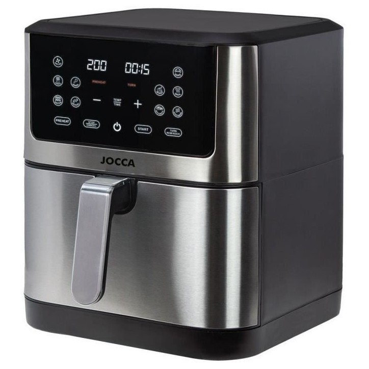 Friteuse sans huile - JOCCA - 2193 - 8L - 1800 W - 30,3 x 38,3 x 35,1 cm - Acier inoxydable Friteuse sans huile - JOCCA - 2193 - 8L - 1800 W - 30,3 x 38,3 x 35,1 cm - Acier inoxydable