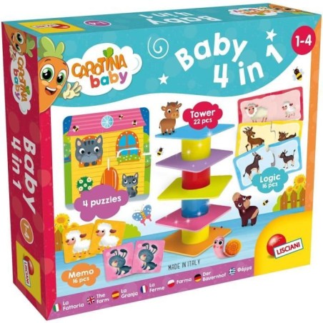 La Ferme 4 en 1 - Coffret éducatif - CAROTINA BABY - Puzzle et associ