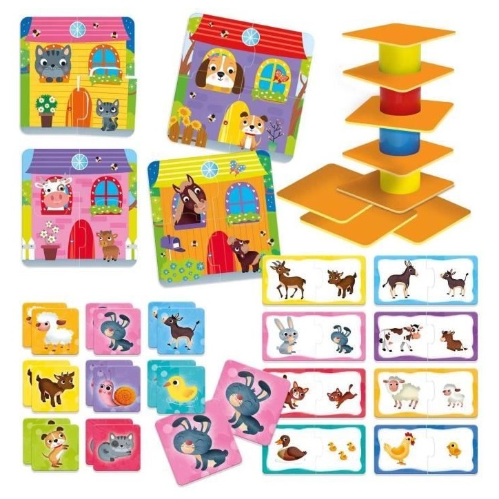 La Ferme 4 en 1 - Coffret éducatif - CAROTINA BABY - Puzzle et associations La Ferme 4 en 1 - Coffret éducatif - CAROTINA BABY - Puzzle et associations