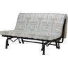 Banquette-lit BZ - Joe - Tissu Gris et noir - 2 places - L143 x P97 x