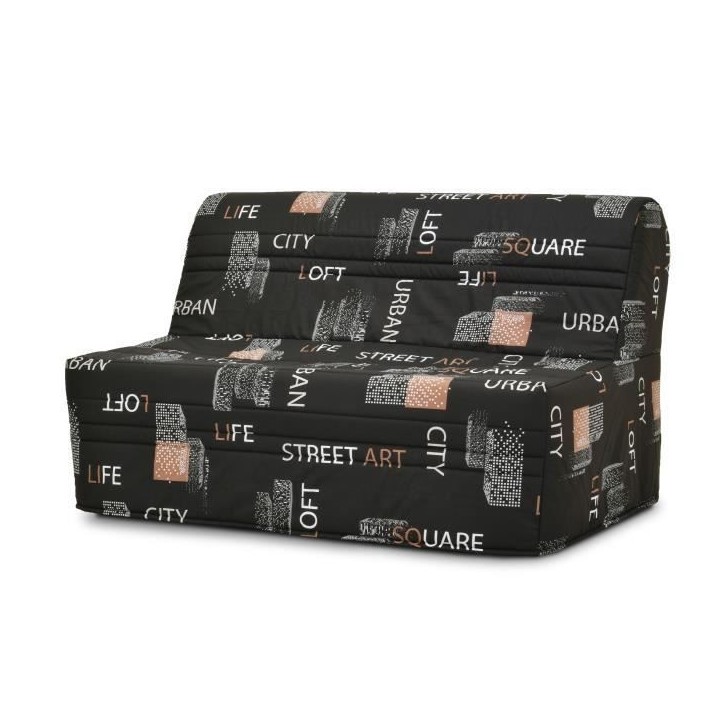 Banquette BZ - Tissu Noir - L143 x P97 x H89 cm - Joe Banquette BZ - Tissu Noir - L143 x P97 x H89 cm - Joe
