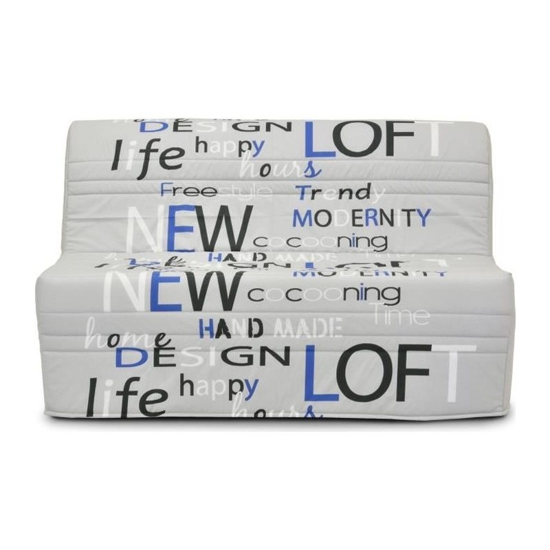 Banquette BZ - Tissu Imprimé gris - L143 x P97 x H89cm - Joe Banquette BZ - Tissu Imprimé gris - L143 x P97 x H89cm - Joe