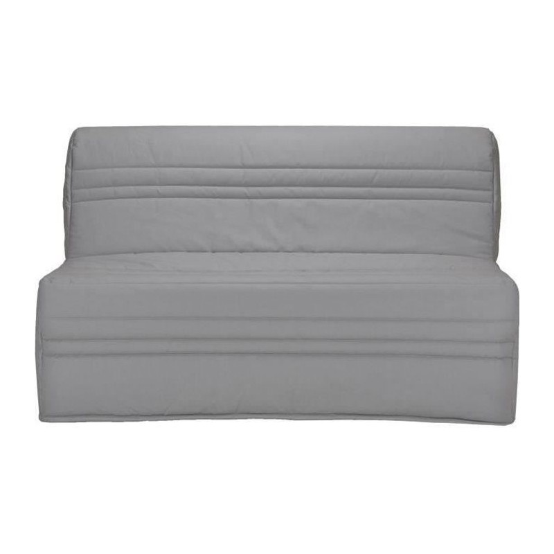 Banquette BZ Joe - Tissu gris clair - 3 places - L 143 x P 97 cm - Cou Banquette BZ Joe - Tissu gris clair - 3 places - L 143 x P 97 cm - Cou