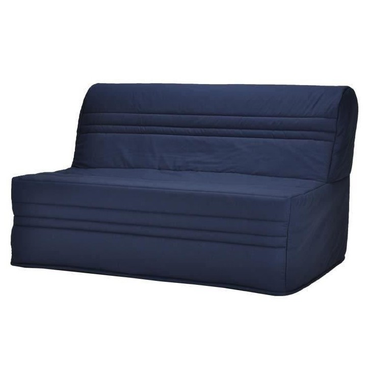 JOÉ Banquette BZ 3 places - Tissu bleu marine - Contemporain - L 143 x P 97 cm JOÉ Banquette BZ 3 places - Tissu bleu marine - Contemporain - L 143 x P 97 cm