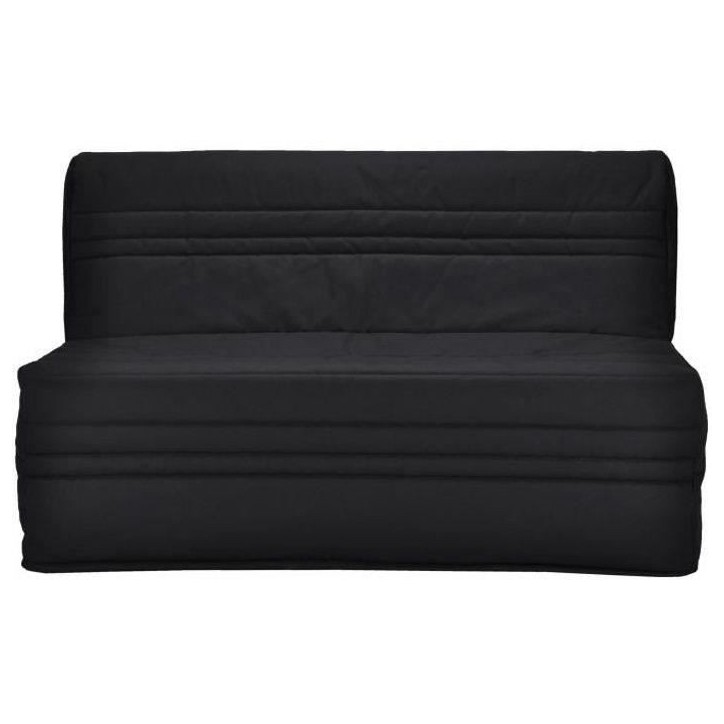 Banquette BZ Joe - Tissu noir - 3 places - L 143 x P 97 cm - Made in France Banquette BZ Joe - Tissu noir - 3 places - L 143 x P 97 cm - Made in France