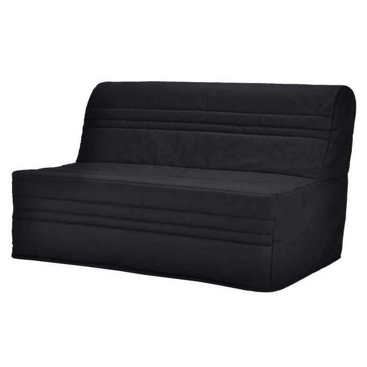 Banquette BZ Joe - Tissu noir - 3 places - L 143 x P 97 cm - Made in France Banquette BZ Joe - Tissu noir - 3 places - L 143 x P 97 cm - Made in France