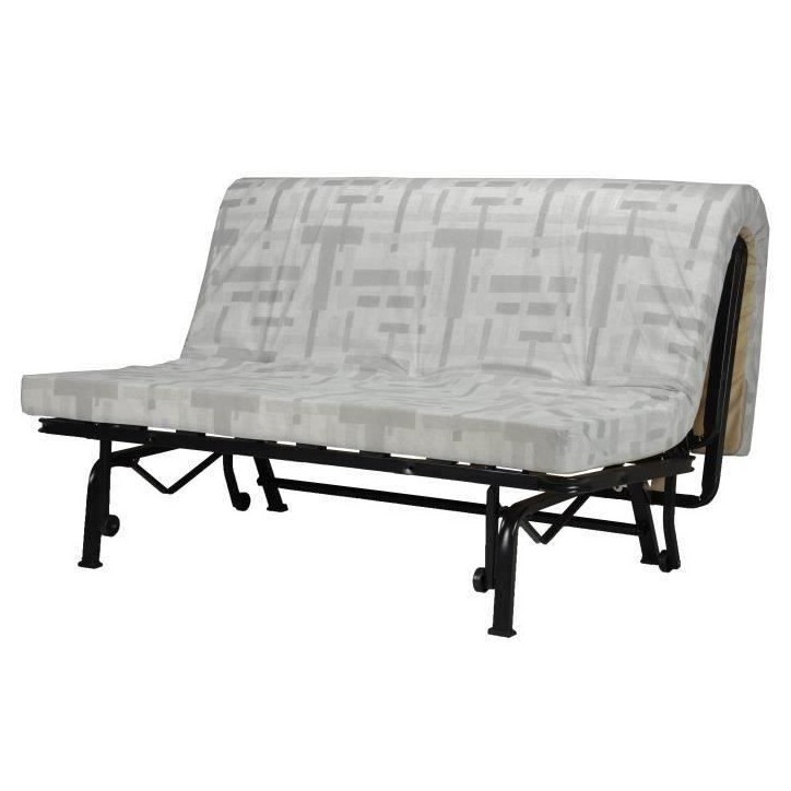 Banquette BZ Joe - Tissu noir - 3 places - L 143 x P 97 cm - Made in France Banquette BZ Joe - Tissu noir - 3 places - L 143 x P 97 cm - Made in France