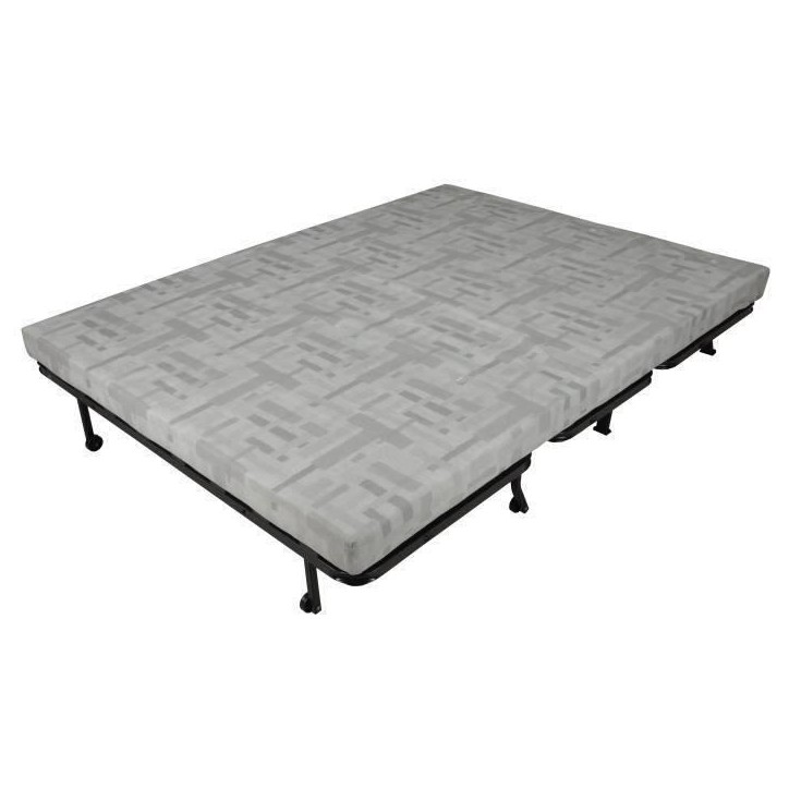 Banquette BZ Joe - Tissu noir - 3 places - L 143 x P 97 cm - Made in France Banquette BZ Joe - Tissu noir - 3 places - L 143 x P 97 cm - Made in France