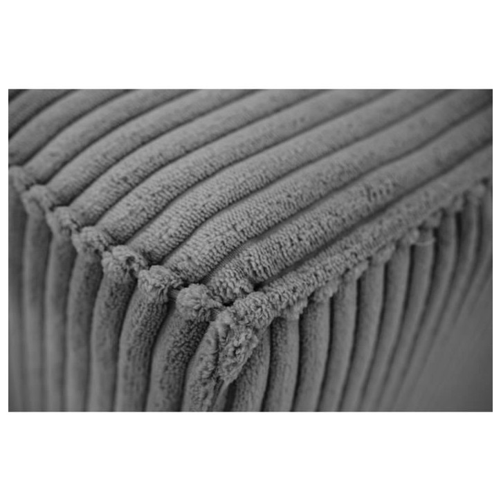 Canapé fixe 4 places - JOSH - Velours cotelé anthracite - 241 x 86 x 88 cm Canapé fixe 4 places - JOSH - Velours cotelé anthracite - 241 x 86 x 88 cm