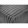 Canapé fixe 4 places - JOSH - Velours cotelé anthracite - 241 x 86 x