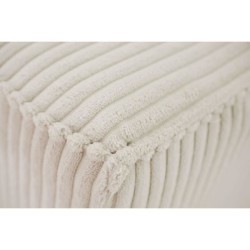 Canapé fixe 4 places - JOSH - Velours cotelé perle - 241 x 86 x 88 c