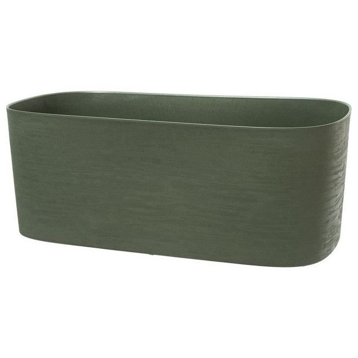 Jardiniere + réserve eau - GARDEN ID Respect - Vert de gris 50 x 17 cm - 100% déchets ménagers - 100% recyclable