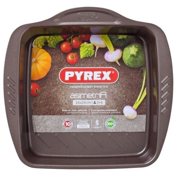 Plat a four - PYREX - 1452050 - Carré - En acier - 24x24cm Plat a four - PYREX - 1452050 - Carré - En acier - 24x24cm
