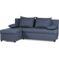 Canapé d'angle réversible – Tissu Bleu – L 192 x P 143 x H 79 cm – JOSS - Fabriqué en Ukraine