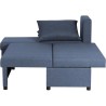 Canapé d'angle réversible – Tissu Bleu – L 192 x P 143 x H 79 cm