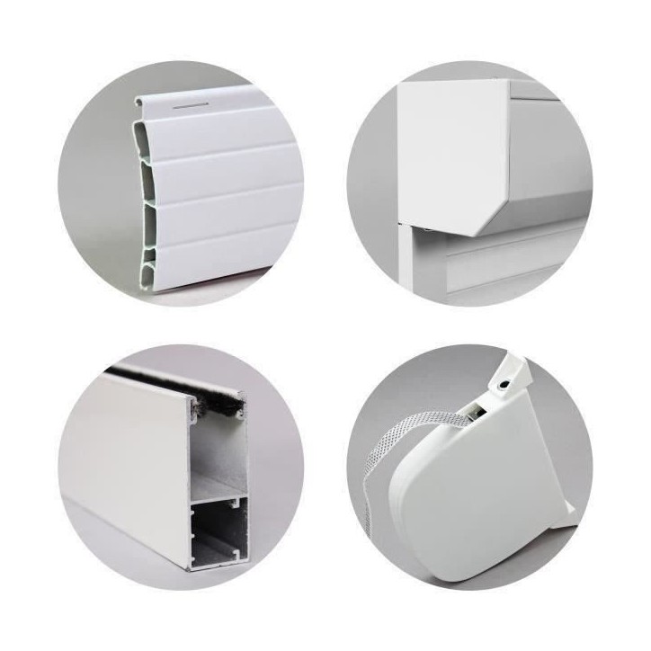 Volet roulant H120 x L100 cm PVC recoupable en largeur et hauteur - PVC - Manoeuvre manuelle a sangle -Coloris Blanc - Volet roulant H120 x L100 cm PVC recoupable en largeur et hauteur - PVC - Manoeuvre manuelle a sangle -Coloris Blanc -