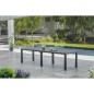Table de jardin - Rectangulaire - Coloris : gris graphite - En résine - Modulable 3 en 1 - JULIE DOUBLE - Allibert by KETER