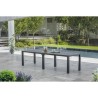 Table de jardin - Rectangulaire - Coloris : gris graphite - En résine