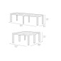 Table de jardin - Rectangulaire - Coloris : gris graphite - En résine - Modulable 3 en 1 - JULIE DOUBLE - Allibert by KETER