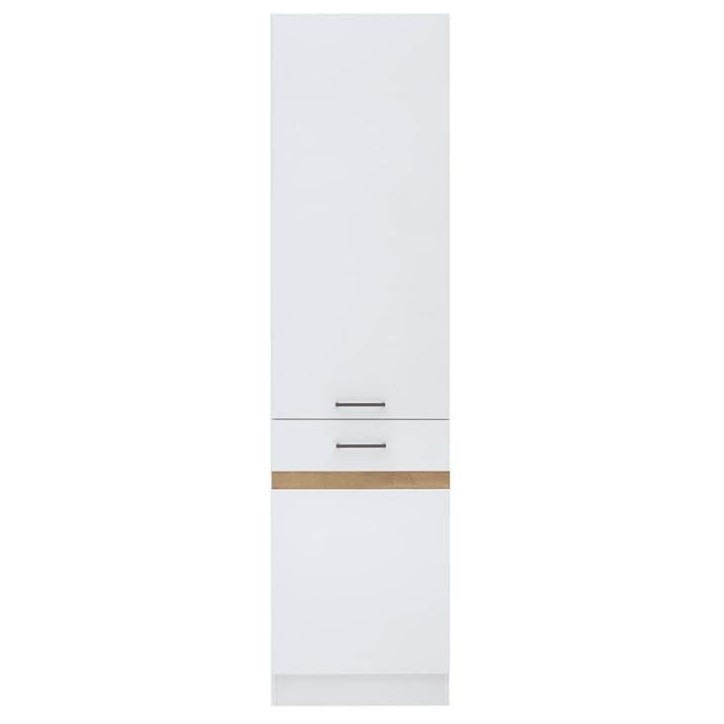 JUNONA Colonne de cuisine 2 Portes ouverture gauche - L 50 x H 196 x P 46 cm - Blanc brillant JUNONA Colonne de cuisine 2 Portes ouverture gauche - L 50 x H 196 x P 46 cm - Blanc brillant