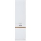 JUNONA Colonne de cuisine 2 Portes ouverture gauche - L 50 x H 196 x P 46 cm - Blanc brillant