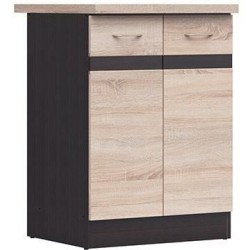 JUNONA Meuble bas de cuisine 60 cm - 2 Portes - Plan de travail - Chen