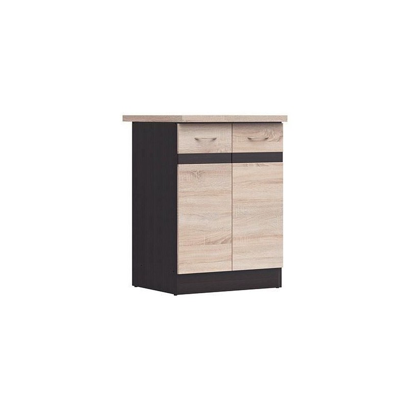 JUNONA Meuble bas de cuisine 60 cm - 2 Portes - Plan de travail - Chen JUNONA Meuble bas de cuisine 60 cm - 2 Portes - Plan de travail - Chen