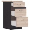 JUNONA Meuble bas de cuisine 40 cm - 3 tiroirs - Plan de travail - Che