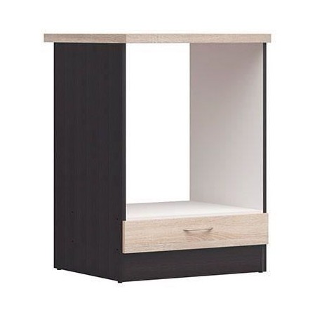 JUNONA Meuble bas four 60 cm - Plan de travail - Chene sonoma