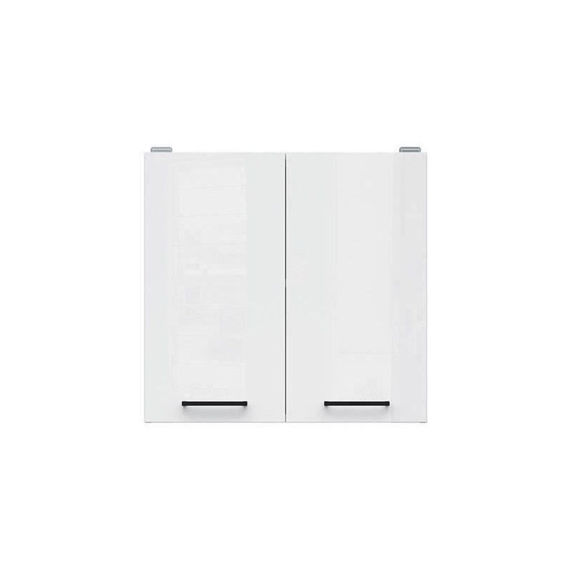 JUNONA Meuble haut 60 cm - 2 Portes - Blanc brillant JUNONA Meuble haut 60 cm - 2 Portes - Blanc brillant