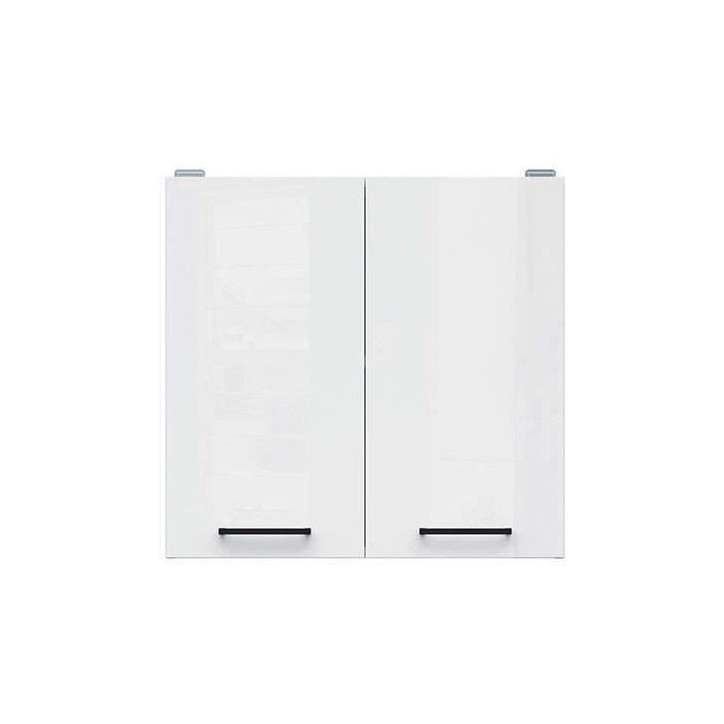 JUNONA Meuble haut 60 cm - 2 Portes - Blanc brillant JUNONA Meuble haut 60 cm - 2 Portes - Blanc brillant