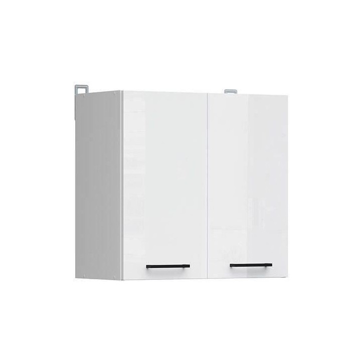 JUNONA Meuble haut 60 cm - 2 Portes - Blanc brillant JUNONA Meuble haut 60 cm - 2 Portes - Blanc brillant