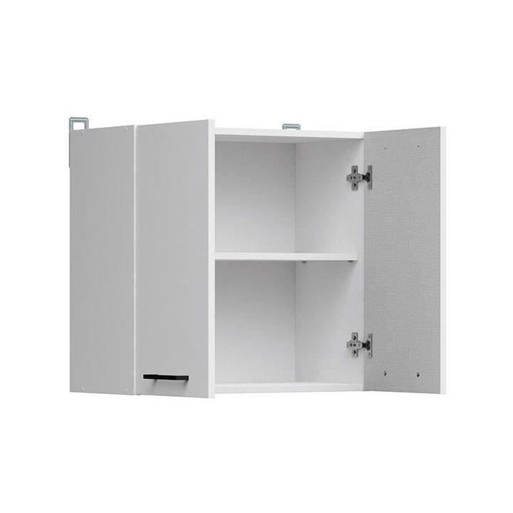 JUNONA Meuble haut 60 cm - 2 Portes - Blanc brillant JUNONA Meuble haut 60 cm - 2 Portes - Blanc brillant