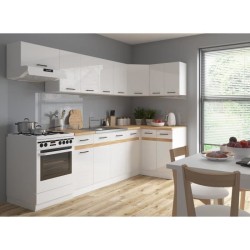 JUNONA Meuble haut 60 cm - 2 Portes - Blanc brillant
