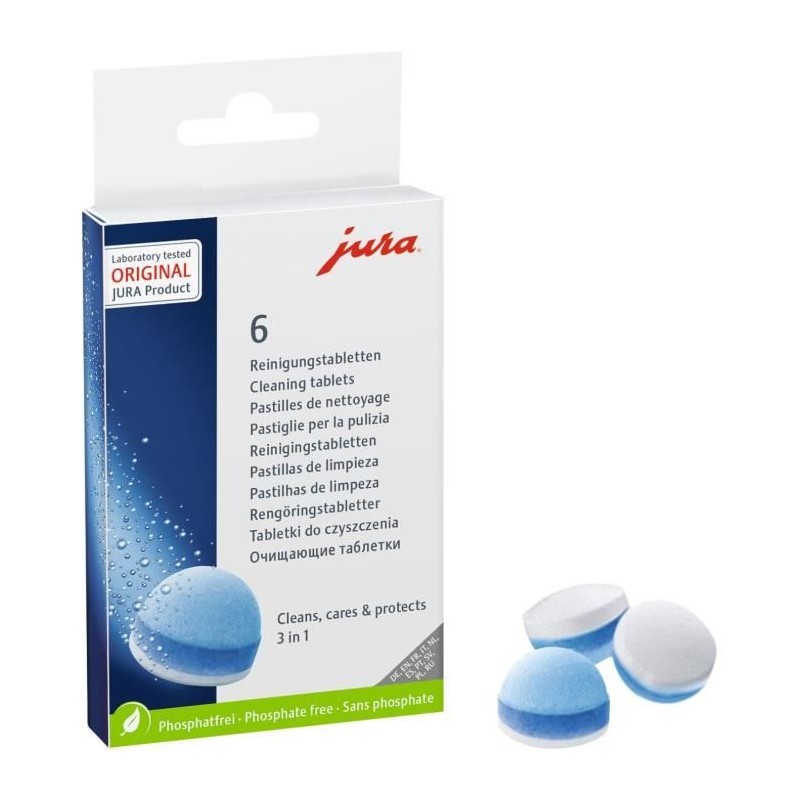 Pastilles de nettoyage JURA - 3 Phases - 6 Pastilles Pastilles de nettoyage JURA - 3 Phases - 6 Pastilles