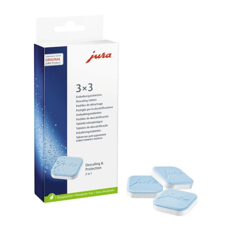 Boite de 9 pastilles Detartrage JURA Boite de 9 pastilles Detartrage JURA
