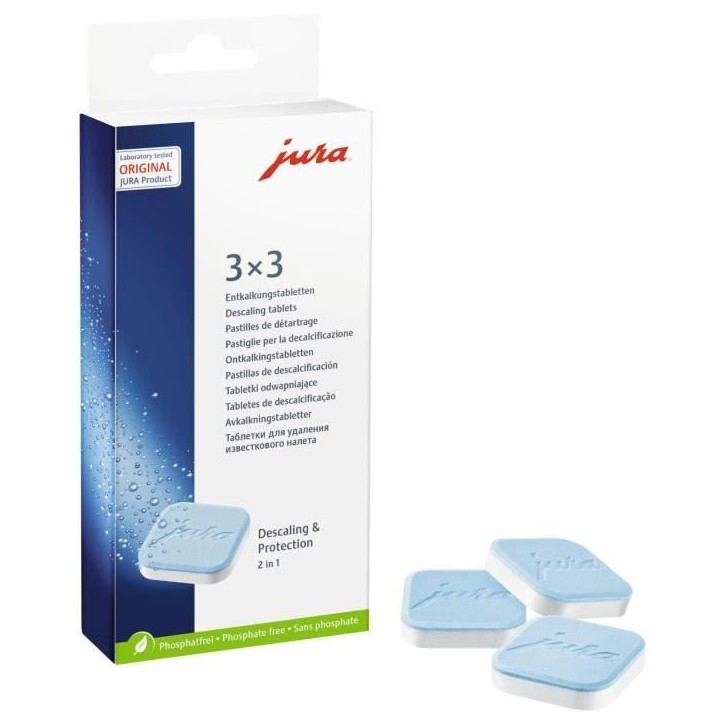 Boite de 9 pastilles Detartrage JURA