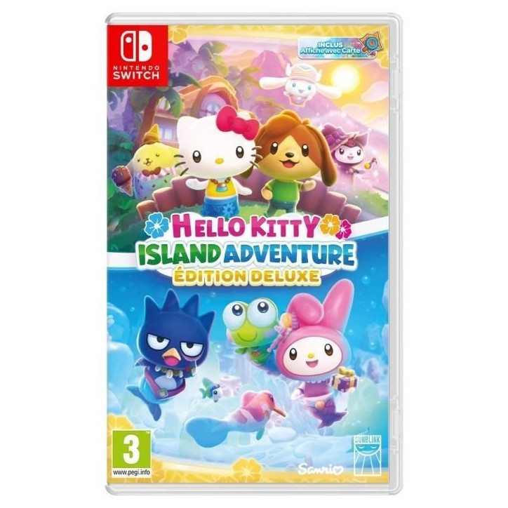 Jeu vidéo - Sunblink - Hello Kitty Island Adventure - Édition Deluxe - Nintendo Switch - Simulation Jeu vidéo - Sunblink - Hello Kitty Island Adventure - Édition Deluxe - Nintendo Switch - Simulation