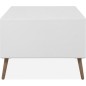Table basse - ARONA - Rectangulaire - Blanc / Chene artisan - 94 x 40 x 55 cm