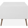 Table basse - ARONA - Rectangulaire - Blanc / Chene artisan - 94 x 40