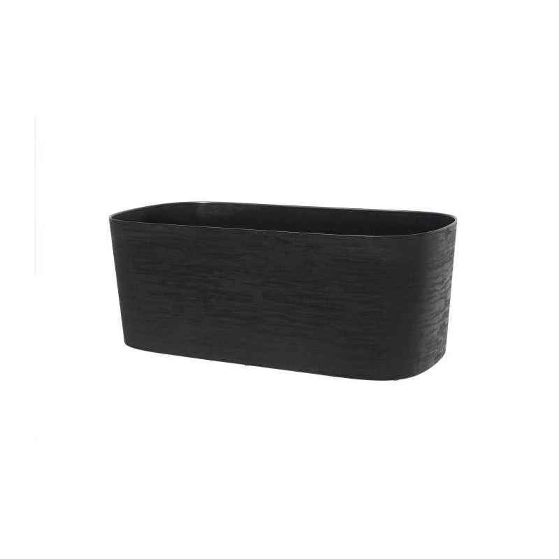 Jardiniere + réserve eau - GARDEN ID Respect - Noir-Anth 50 x 17 cm -