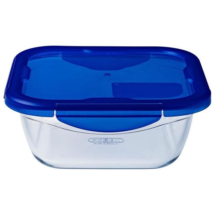 Boîte carrée avec couvercle - PYREX - 1451030 - 16 x 16 cm -800 ml - Cook & Go - Base en verre borosilicate Boîte carrée avec couvercle - PYREX - 1451030 - 16 x 16 cm -800 ml - Cook & Go - Base en verre borosilicate