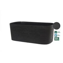 Jardiniere + réserve eau - GARDEN ID Respect - Noir-Anth 50 x 17 cm -