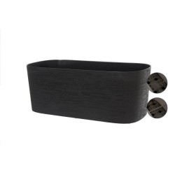 Jardiniere + réserve eau - GARDEN ID Respect - Noir-Anth 50 x 17 cm -