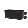 Jardiniere + réserve eau - GARDEN ID Respect - Noir-Anth 50 x 17 cm -