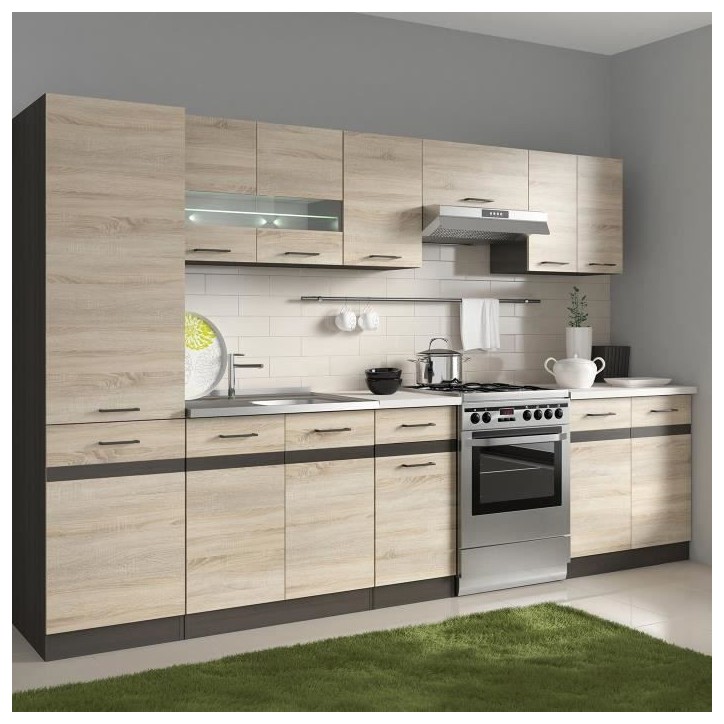 JJUNONA Colonne de cuisine 2 Portes ouverture a droite - L 50 x H 196 x P 46 cm - Chene sonoma JJUNONA Colonne de cuisine 2 Portes ouverture a droite - L 50 x H 196 x P 46 cm - Chene sonoma