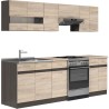 JUNONA Cuisine complete 2m40 - 7 éléments - Décor chene sonoma - pl