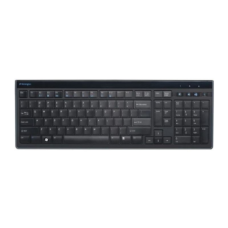 Kensington, clavier filaire Ultra Plat, Advance Fit, AZERTY, Noir Kensington, clavier filaire Ultra Plat, Advance Fit, AZERTY, Noir